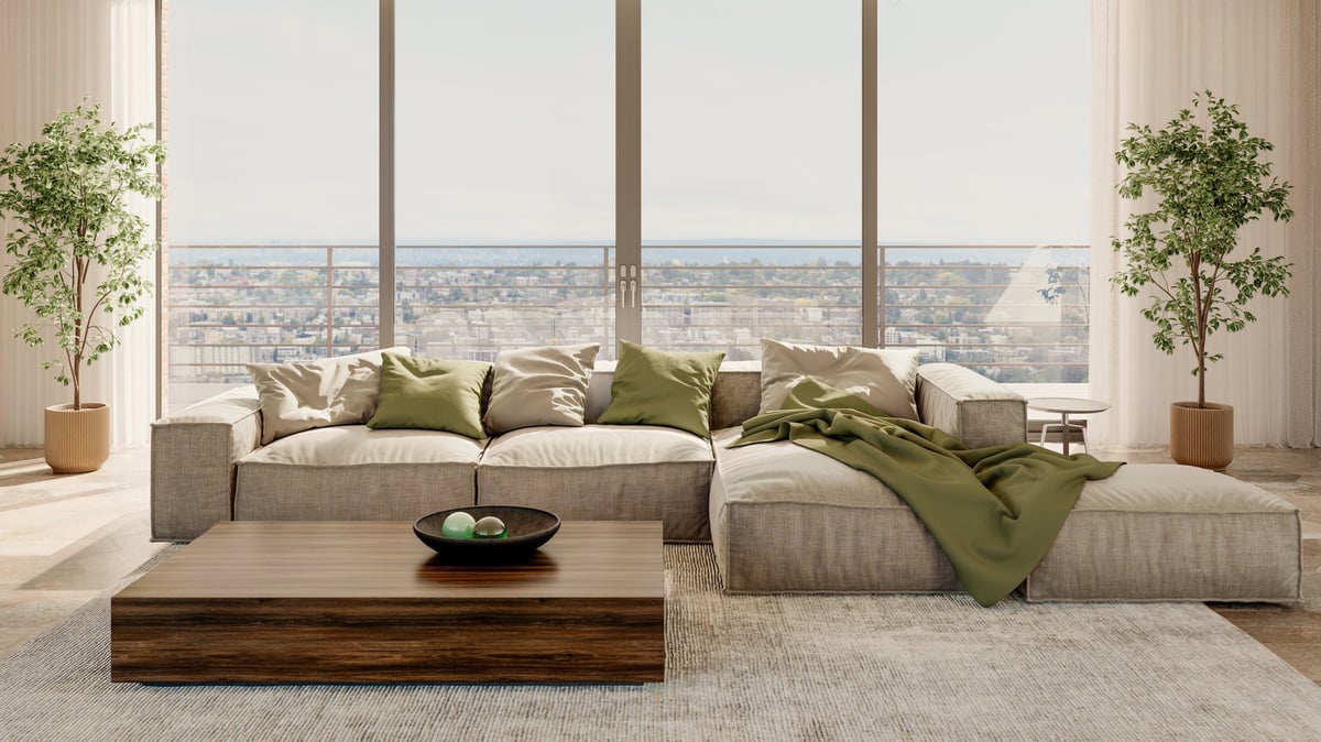 Large luxury modern bright interiors Living room